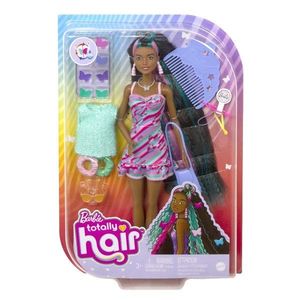 Papusa Barbie cu par lung si accesorii fluturasi, Totally Hair Hearts imagine