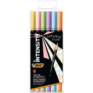 Markere de colorat cu dublu varf Intensity, Bic, Pastel, 6 buc imagine
