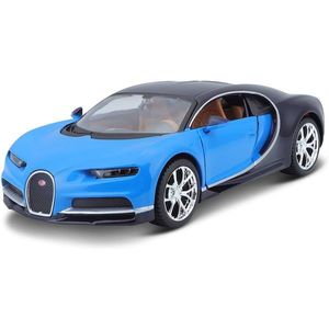 Masinuta Maisto Kit Asamblare Model Bugatti Chiron, 1: 24, Albastru imagine