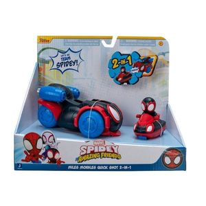 Set figurina si vehicul 2 in 1, Spidey and Amazing Friends, Miles Morales imagine
