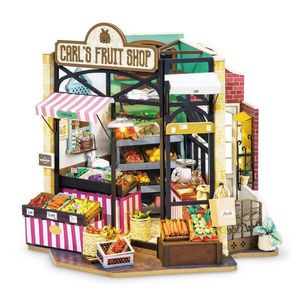 Puzzle 3D - Minicasuta de papusi - Magazinul de fructe al lui Carl | Robotime imagine