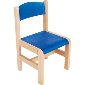 Scaun albastru din lemn PF masura 1 pentru gradinita imagine