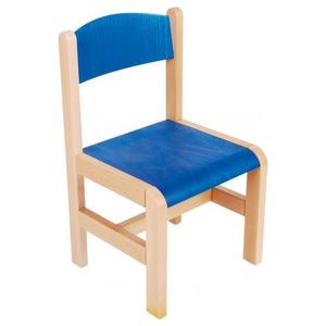 Scaun albastru din lemn masura 1 pentru gradinita imagine