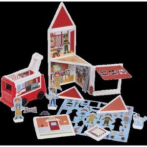 Set de joaca magnetic Statia de Pompieri- Melissa & Doug imagine