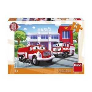 Puzzle - masina de pompieri (24 piese) imagine