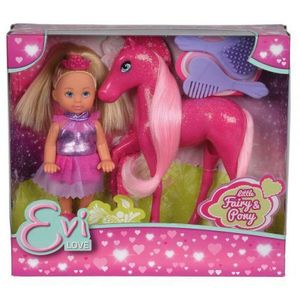 Papusa Simba Evi Love Fairy 12 cm cu ponei Pony si accesorii imagine