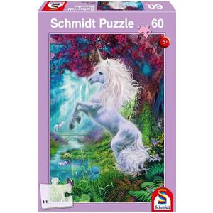 Puzzle 60. Unicorn in gradina fermecata imagine