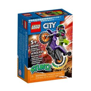 LEGO® City - Motocicleta de cascadorie pentru wheelie (60296) imagine