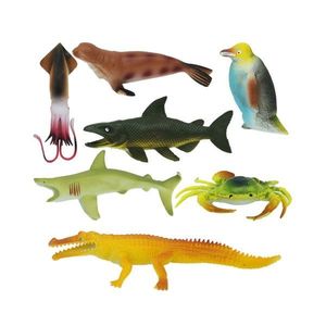 Set figurine animale din ocean in punga mare, Crazoo, 7 buc imagine