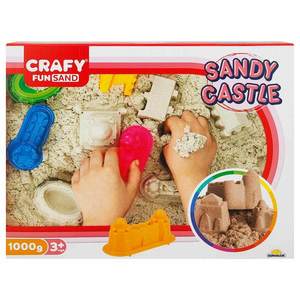 Set nisip kinetic, Crafy Fun Sand, Sandy Castle, 10 piese, 1 kg nisip imagine