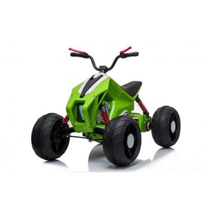 ATV electric pentru copii Kinderauto BJ718 90W 12V cu scaun tapitat culoare Verde imagine
