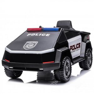Masinuta electrica pentru copii de politie Cyber PATROL, cu efecte sonore si luminoase, 90W, 12V, Black White imagine