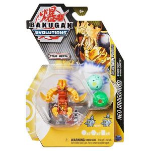 Figurina metalica Bakugan Evolutions, Platinum Power Up S4, Neo Dragonoid, 20138084 imagine
