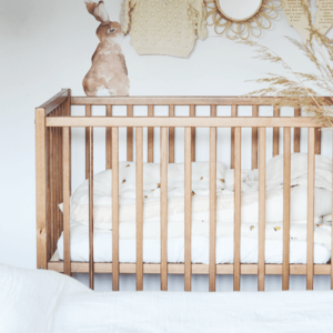 Patut din lemn pentru bebe inaltime saltea reglabila Stardust Craft vintage 120x60 cm imagine