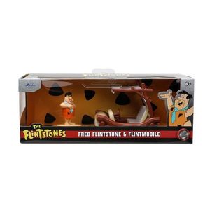 Set figurina si masinunta - Fred Flintstone & Flintmobile | Jada Toys imagine