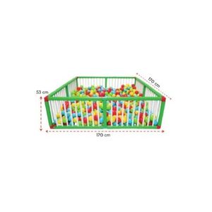 Tarc de joaca de exteriorinterior pentru copii Pilsan Ball Pool 170x170cm imagine