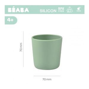 Pahar silicon Beaba Sage Green imagine