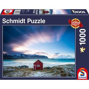 Puzzle 1000 piese - Hut at the Atlantic Coast | Schmidt imagine