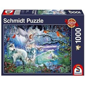 Puzzle Schmidt - Wolves In A Winter Forest, 1000 piese imagine