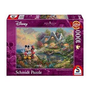 Puzzle Schmidt - Thomas Kinkade: Sweethearts Mickey&Minnie, 1000 piese (59639) imagine