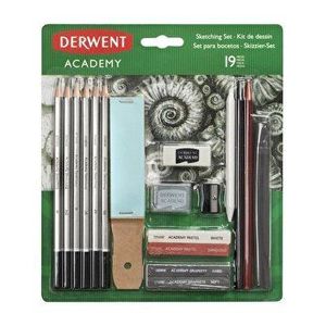 Set creioane grafit Derwent Academy, 6 bucati, negru imagine