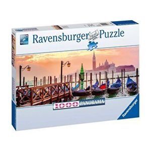 Puzzle Ravensburger - Gondole in Venetia, 1000 piese imagine
