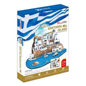 Puzzle 3D - Insula Santorini, 129 piese imagine
