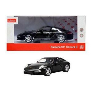 Masinuta Metalica Rastar - Porsche 911, negru, scara 1 la 24 imagine