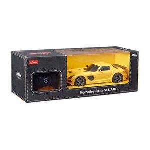 Masina cu telecomanda Rastar - Mercedes Benz SLS AMG, galben, scara 1 la 18 imagine