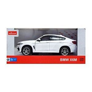 Masinuta Metalica Rastar - BMW X6M, alb, scara 1 la 24 imagine