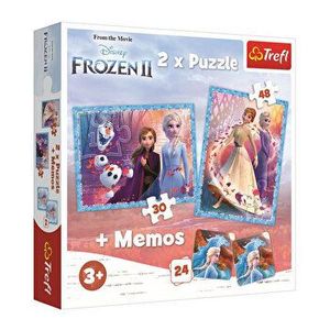 Puzzle Trefl 2 in 1 memo Frozen2 tinutul misterios imagine