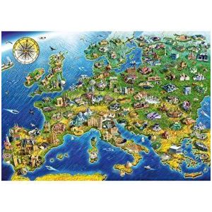 Puzzle Bluebird - Adrian Chesterman: European Landmarks, 1000 piese imagine