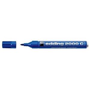 Marker permanent Edding 2000C, corp metalic, varf rotund, 1.5-3 mm, albastru imagine
