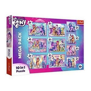 Puzzle Trefl 10 in 1 - My Little Pony: Poneii stralucitor, 329 piese imagine