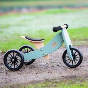 Tricicleta fara pedale transformabila Tiny Tot gri-verde 12 luni+ Kinderfeets imagine