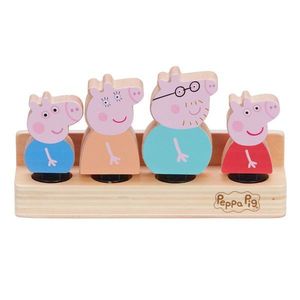 Set 4 figurine din lemn, Peppa Pig imagine