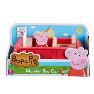 Set masinuta din lemn cu figurina, Peppa Pig imagine