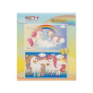 Puzzle Witty Puzzlezz, 2 x 20 piese, Unicorni imagine