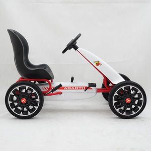 Kart cu pedale pentru copii Abarth alb imagine