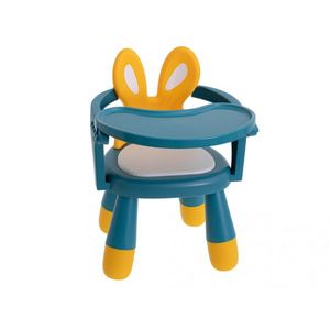 Scaunel cu masuta incorporata Little Bunny galben albastru imagine