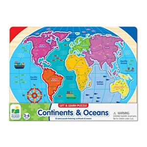 Puzzle Sa invatam continentele si oceanele, 22 piese imagine