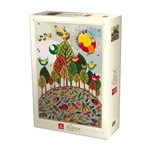 Puzzle adulti Deico Nature Puzzle - Birds and Insects, 1000 piese imagine