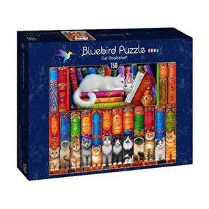 Puzzle Bluebird - Cat Bookshelf, 150 piese imagine