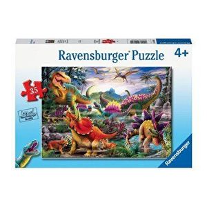 Puzzle Ravensburger - Atacul T-Rex, 35 piese imagine