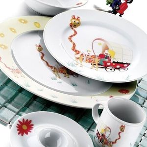 Set de masa pentru copii Kutahya Porselen, CRN05MT9014080, 5 piese, portelan, multicolor imagine