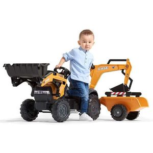 Tractor cu pedale pentru copii Falk cu incarcator si excavator imagine