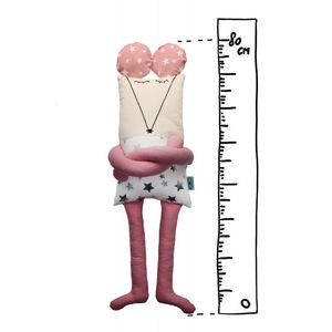 Papusa perna hand made pentru copii Soricelul Tik 80 cm imagine