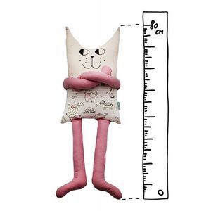 Papusa perna hand made pentru copii Pisica Fifi 80 cm imagine