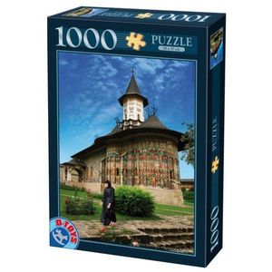 Puzzle 1000 piese - Imagini din Romania - Manastirea Sucevita | D-Toys imagine
