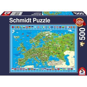Puzzle 500 piese - Discover Europe | Schmidt imagine